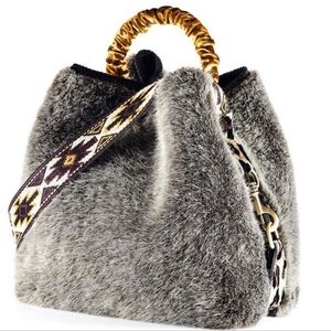 NWOT ZERMAT ECO FUR Top Handle Crossbody Shoulder bag